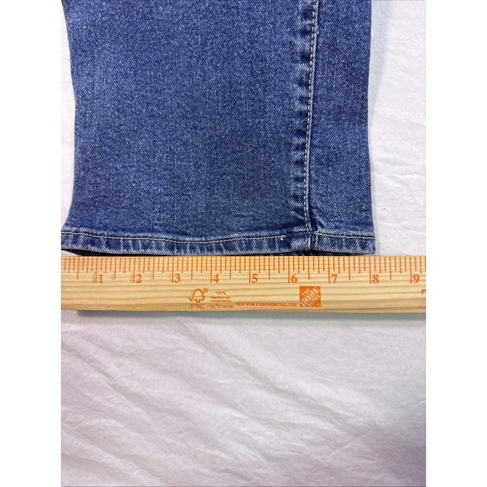 True Religion Ricky Relaxed Straight Jeans Mens 31 Blue  Thick Stitch
